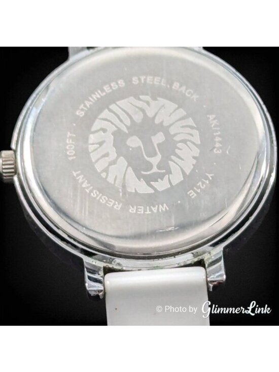 Anne Klein AK1443 White Ceramic Collection Clear Crystals Ladies Watch main image 4
